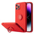 Soft Liquid Silicone Case With Stand Ring Holder For iPhone 13 Pro Max (6.7")