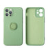 Soft Liquid Silicone Case With Stand Ring Holder For iPhone 13 Pro Max (6.7")