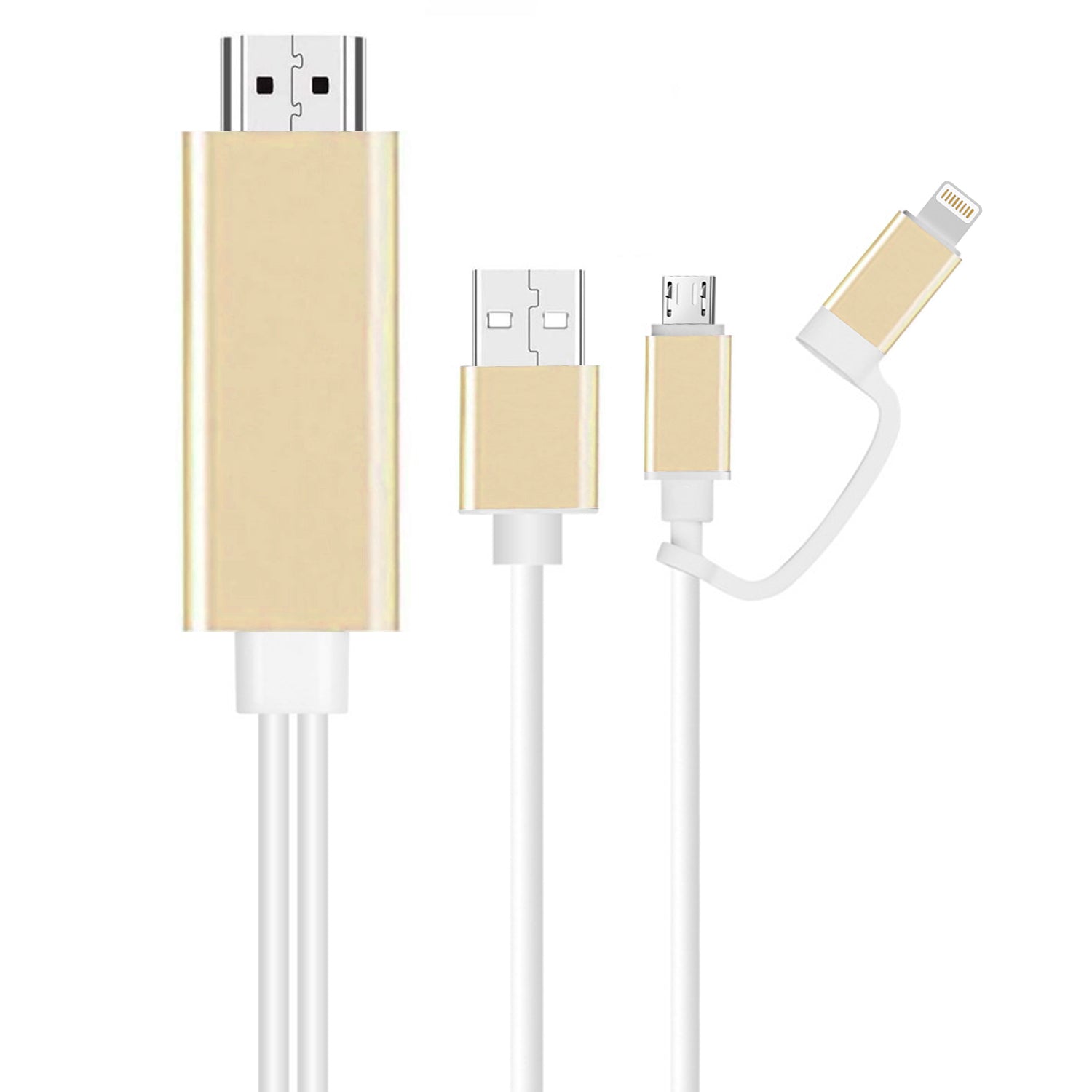 HDTV Cable for Lightning & Micro USB Connector 2 in 1