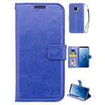 S9 Real Plain Leather Wallet Case