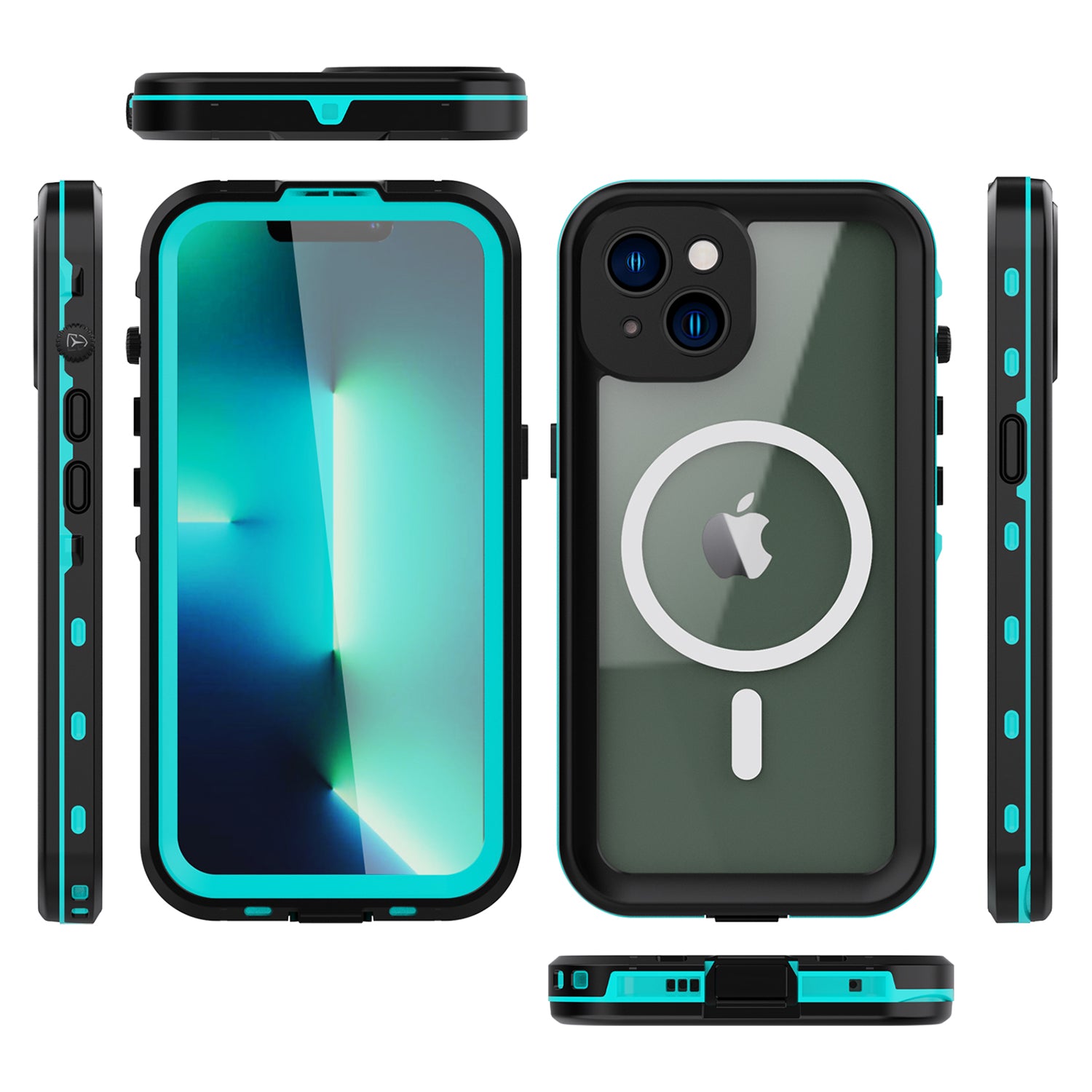 Apple iPhone 14 Plus (6.7") 360 Full Protective Waterproof Case with Built-in Screen Fingerprint Protector