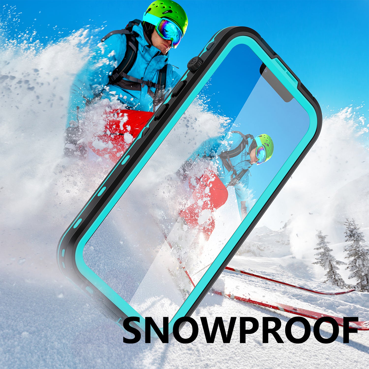 Apple iPhone 14 Plus (6.7") 360 Full Protective Waterproof Case with Built-in Screen Fingerprint Protector