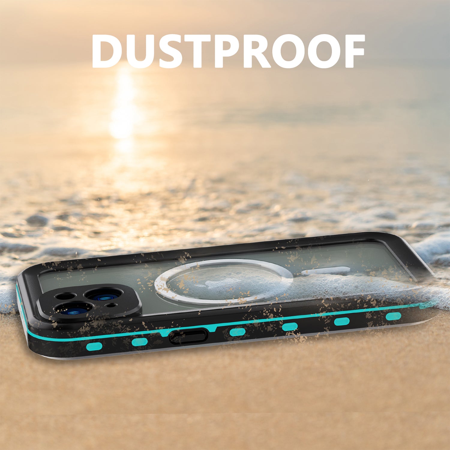 Apple iPhone 14 Plus (6.7") 360 Full Protective Waterproof Case with Built-in Screen Fingerprint Protector