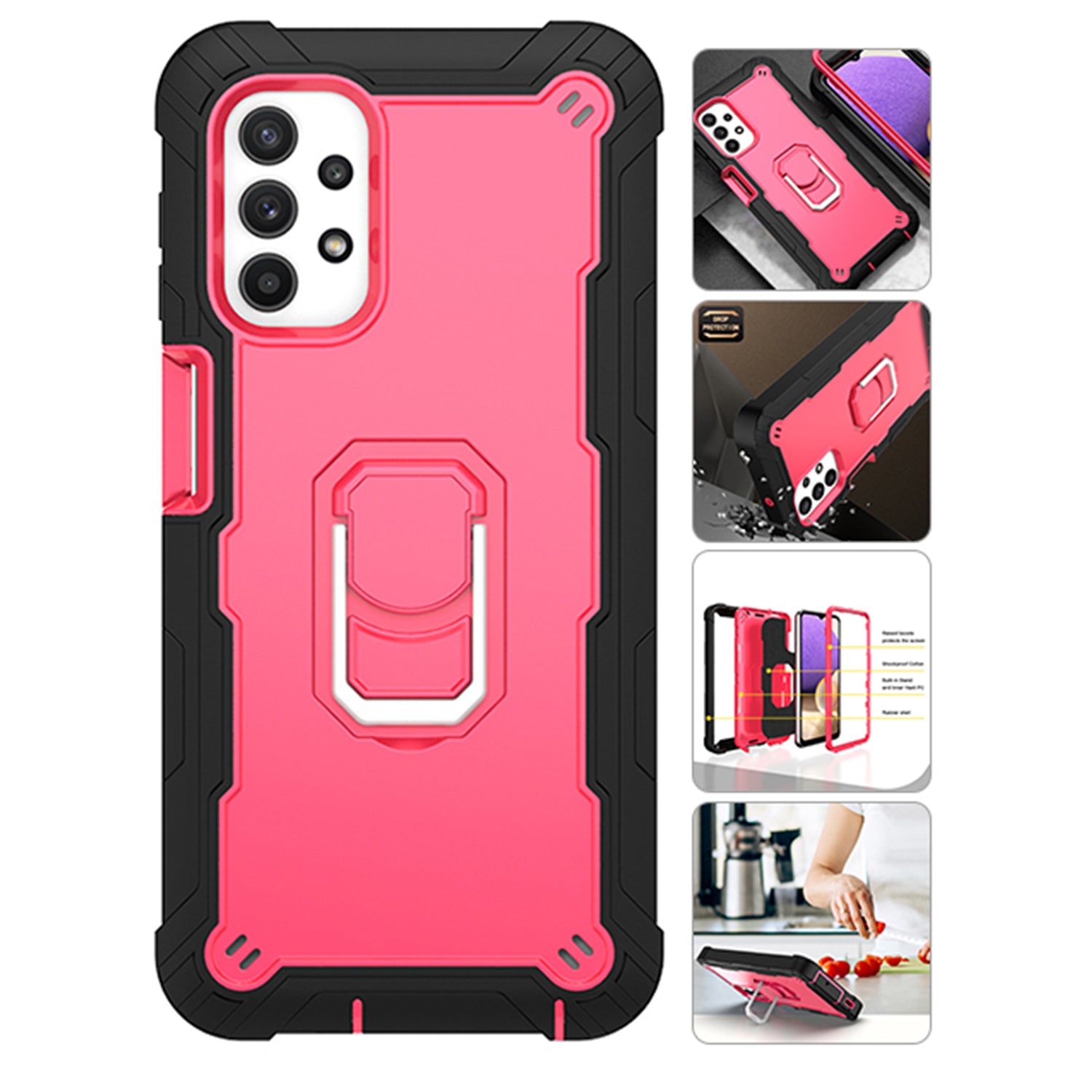 Full azimuth protection hardware bracket silicone case for Samsung Galaxy A32(5G) Case