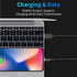 3 in 1 Multi Charging USB Nylon Cable Compatible with Most Smart Phones & Pads (3FT)