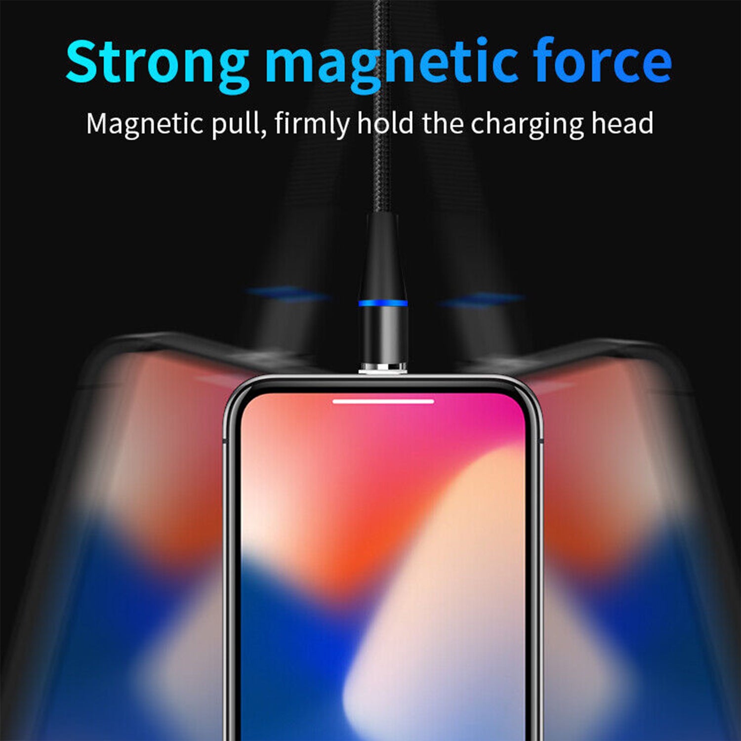 3 in 1 Multi Charging USB Nylon Cable Compatible with Most Smart Phones & Pads (3FT)