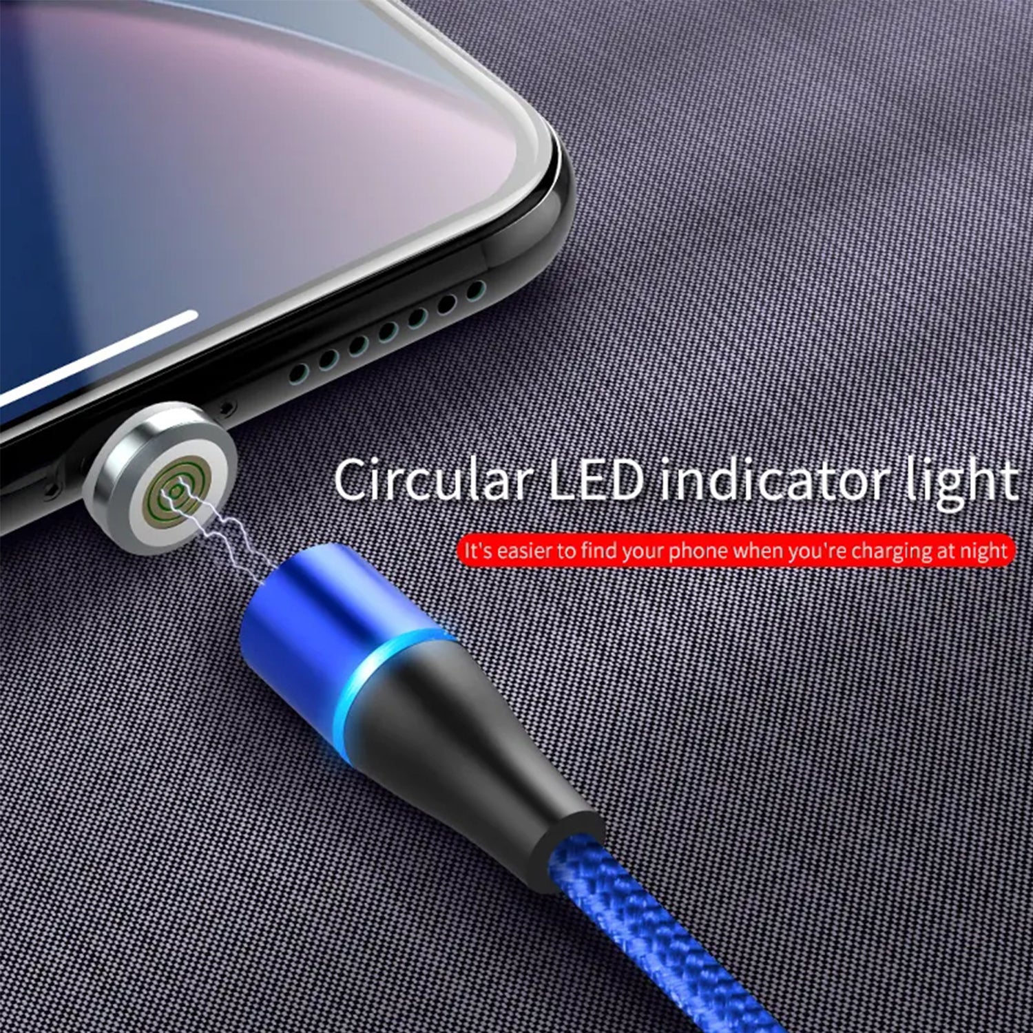 3 in 1 Multi Charging USB Nylon Cable Compatible with Most Smart Phones & Pads (3FT)
