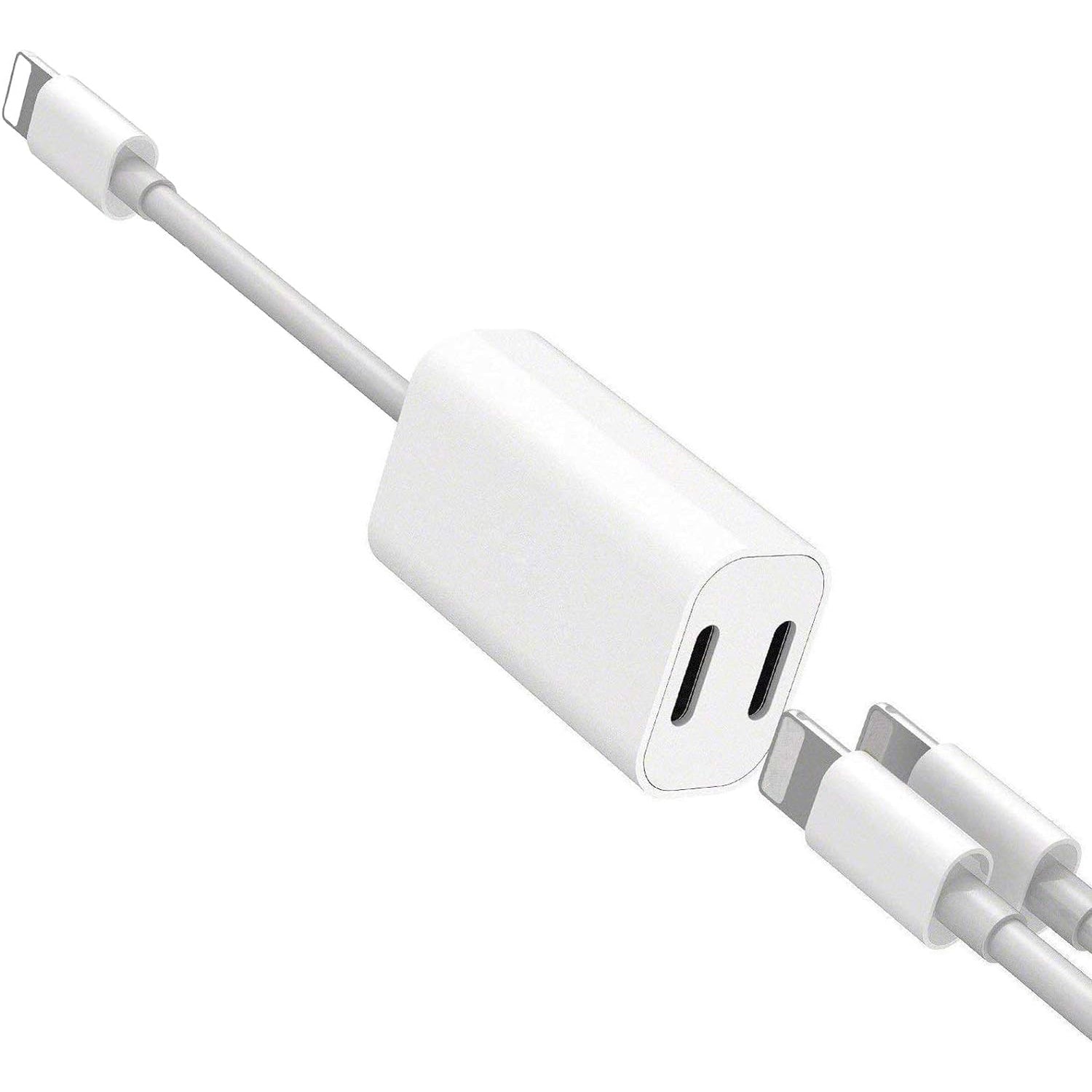2 in 1 Double Lightning Adapter for iPhone 11/11 Pro /11 Pro Max/ Xs Max/ X / XS/ 8 / 7