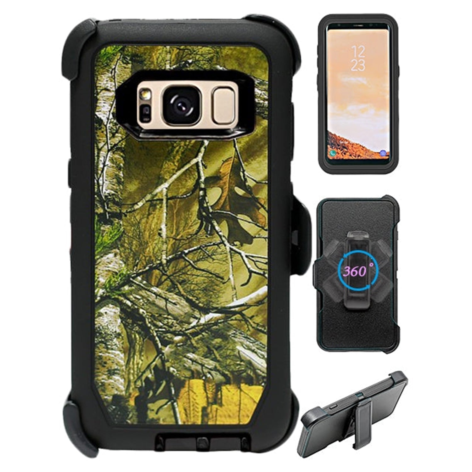 Galaxy S8 & Shock Reduction Case with Belt Clip (No Screen) Design Full body/Heavy Duty Protection Case