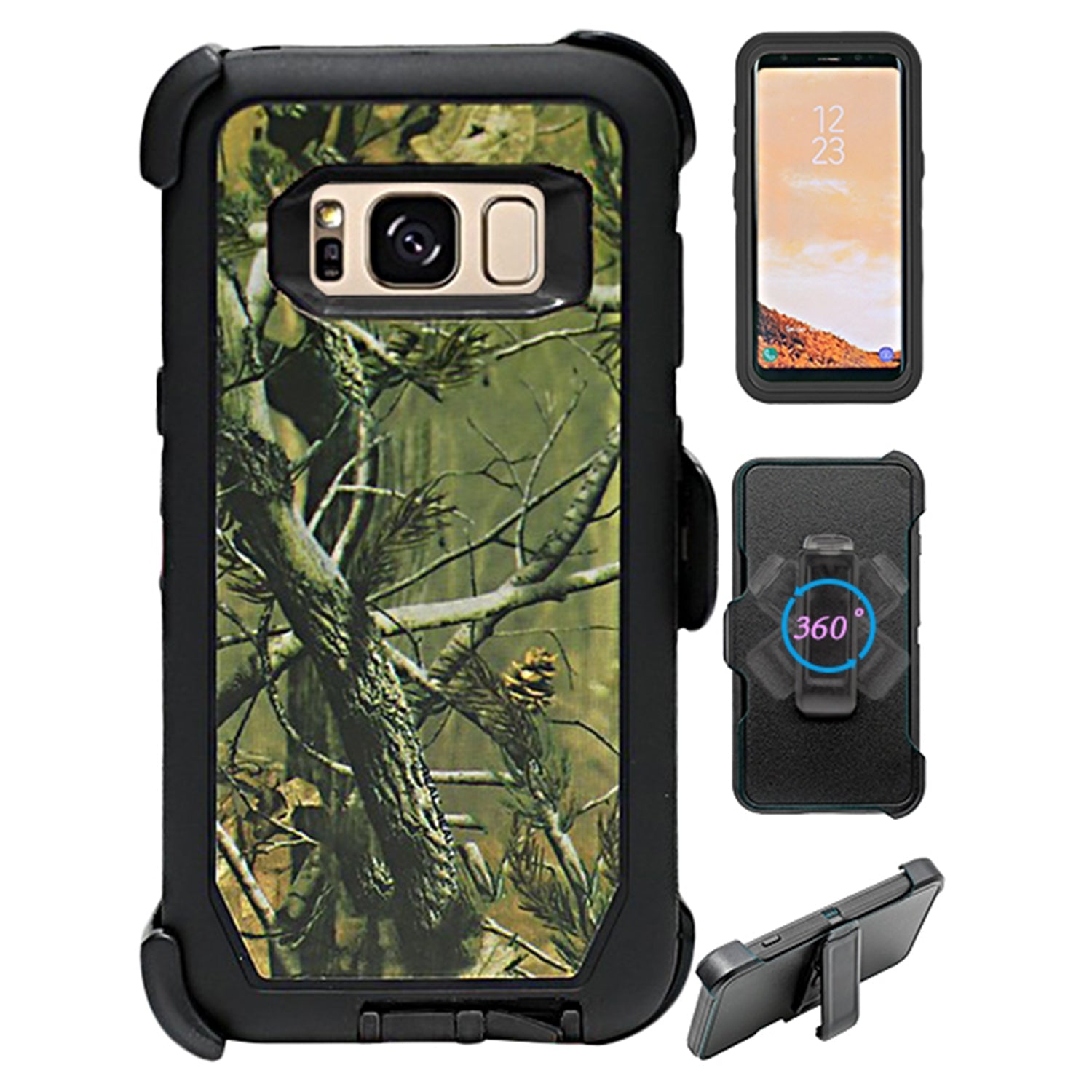 Galaxy S8 & Shock Reduction Case with Belt Clip (No Screen) Design Full body/Heavy Duty Protection Case