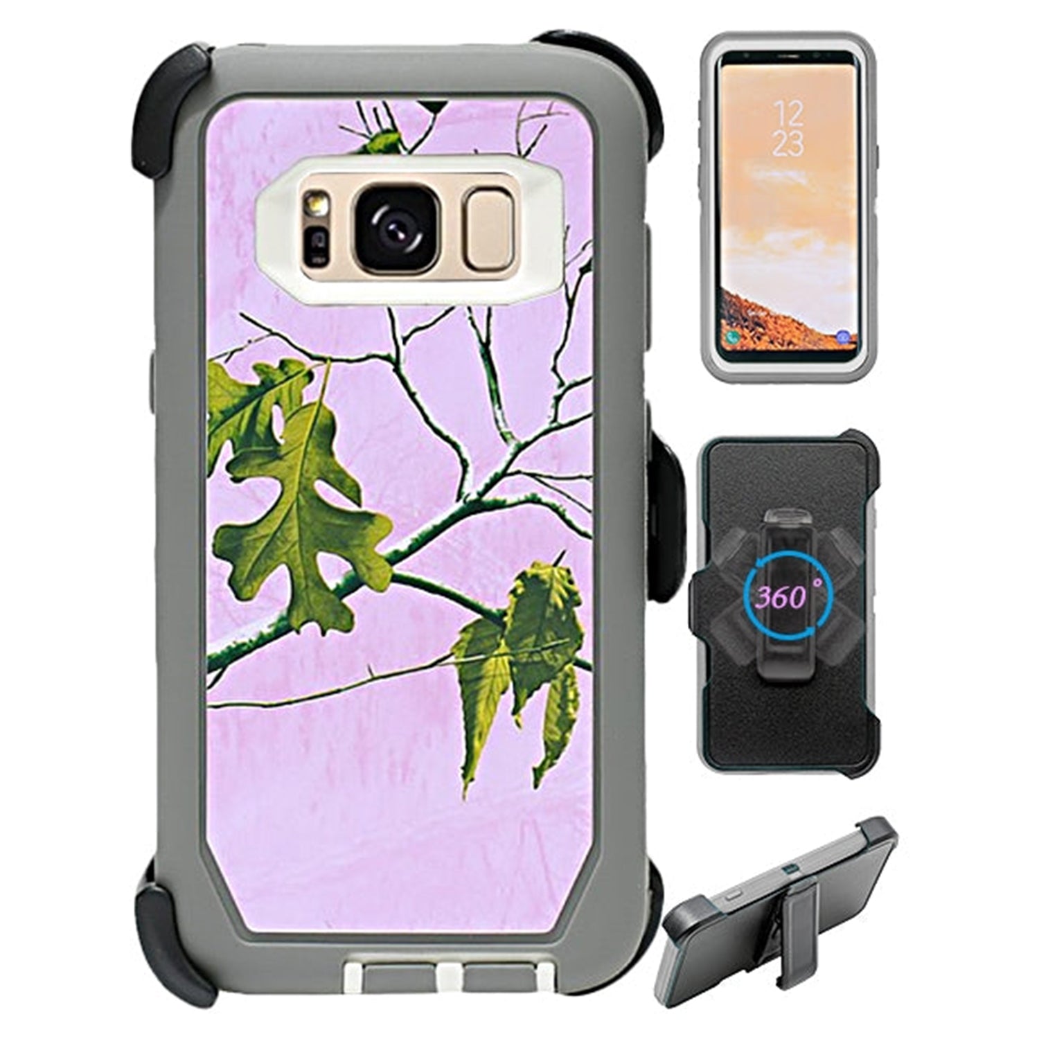 Galaxy S8 & Shock Reduction Case with Belt Clip (No Screen) Design Full body/Heavy Duty Protection Case