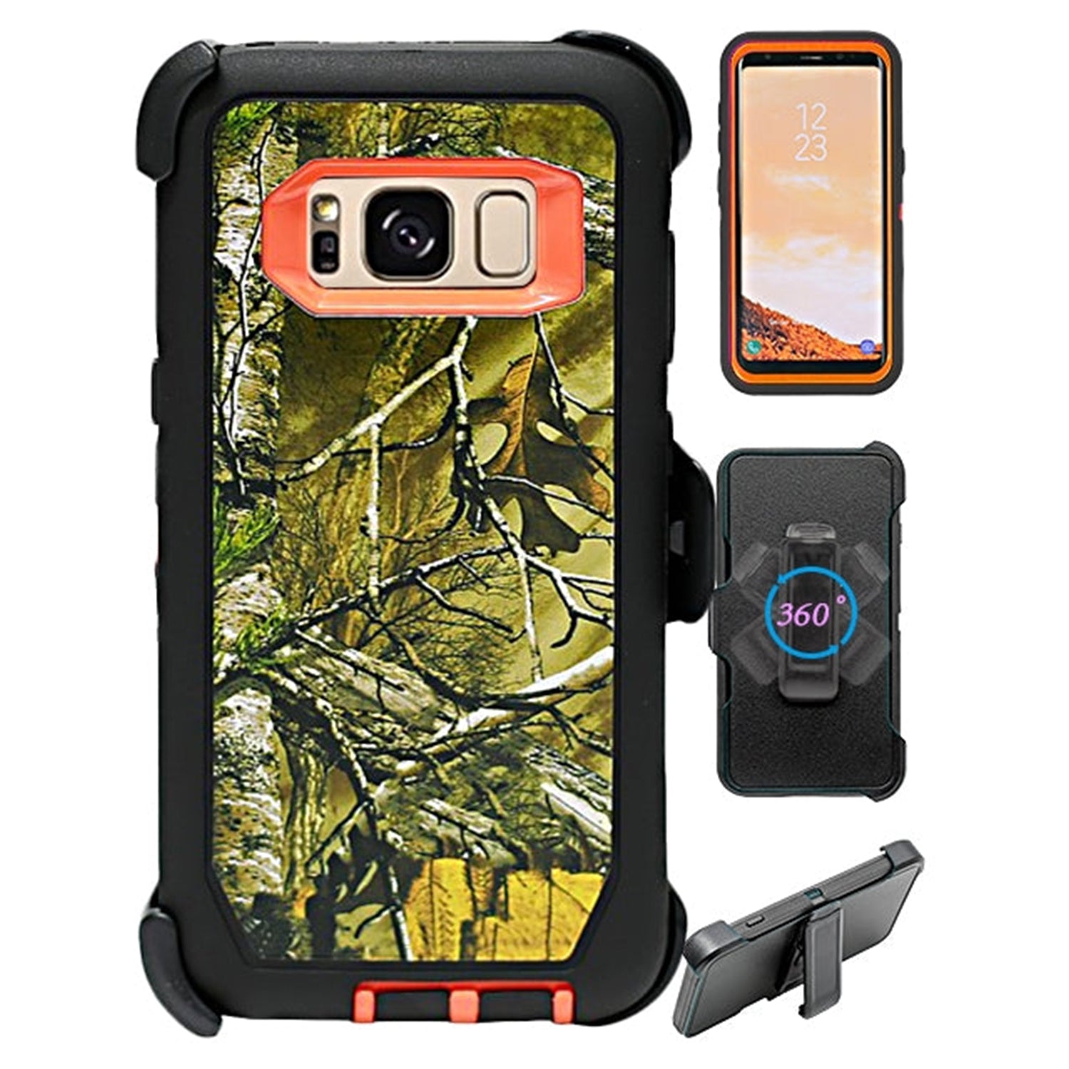 Galaxy S8 & Shock Reduction Case with Belt Clip (No Screen) Design Full body/Heavy Duty Protection Case
