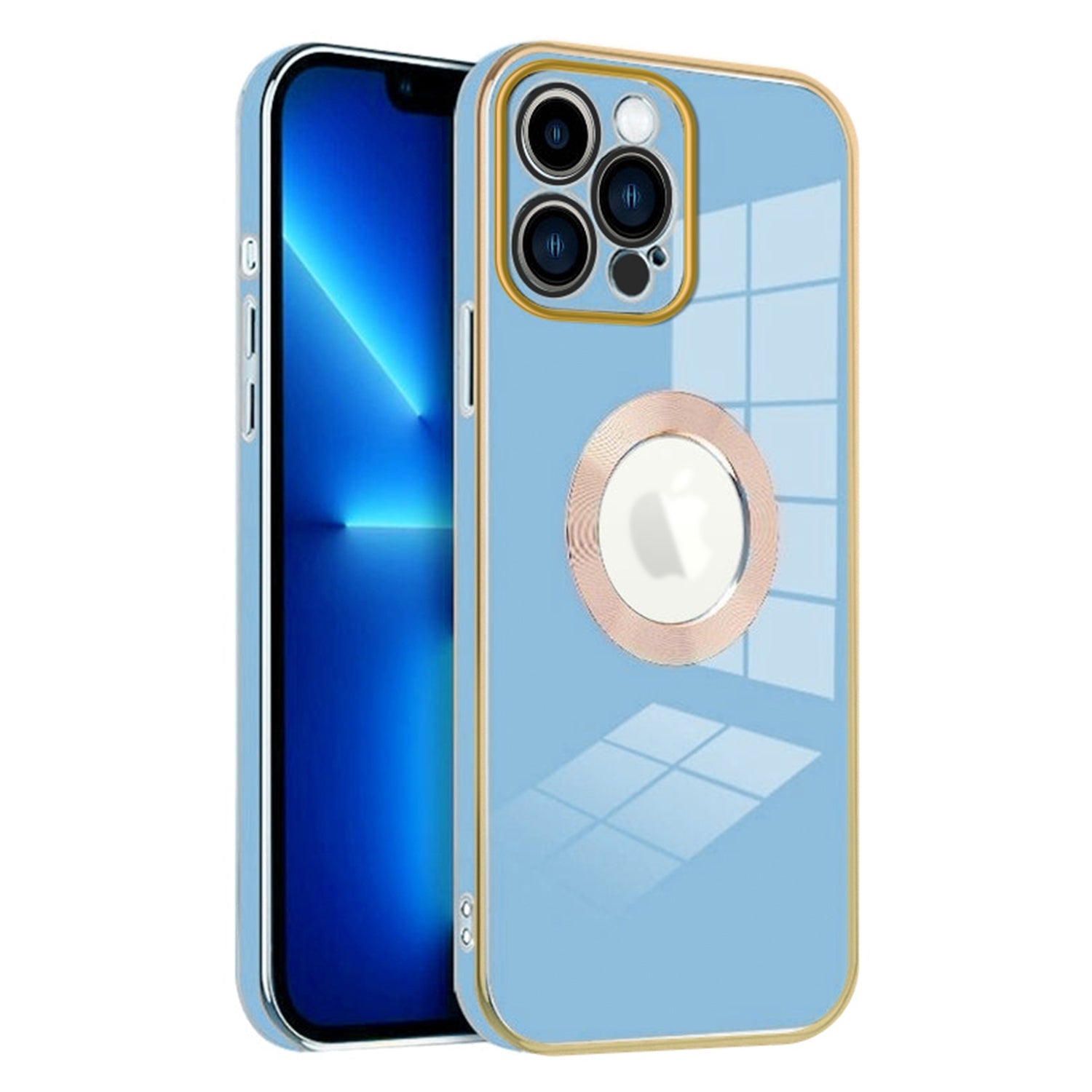 iPhone 13 Pro Max Electroplated logo hollow out color case