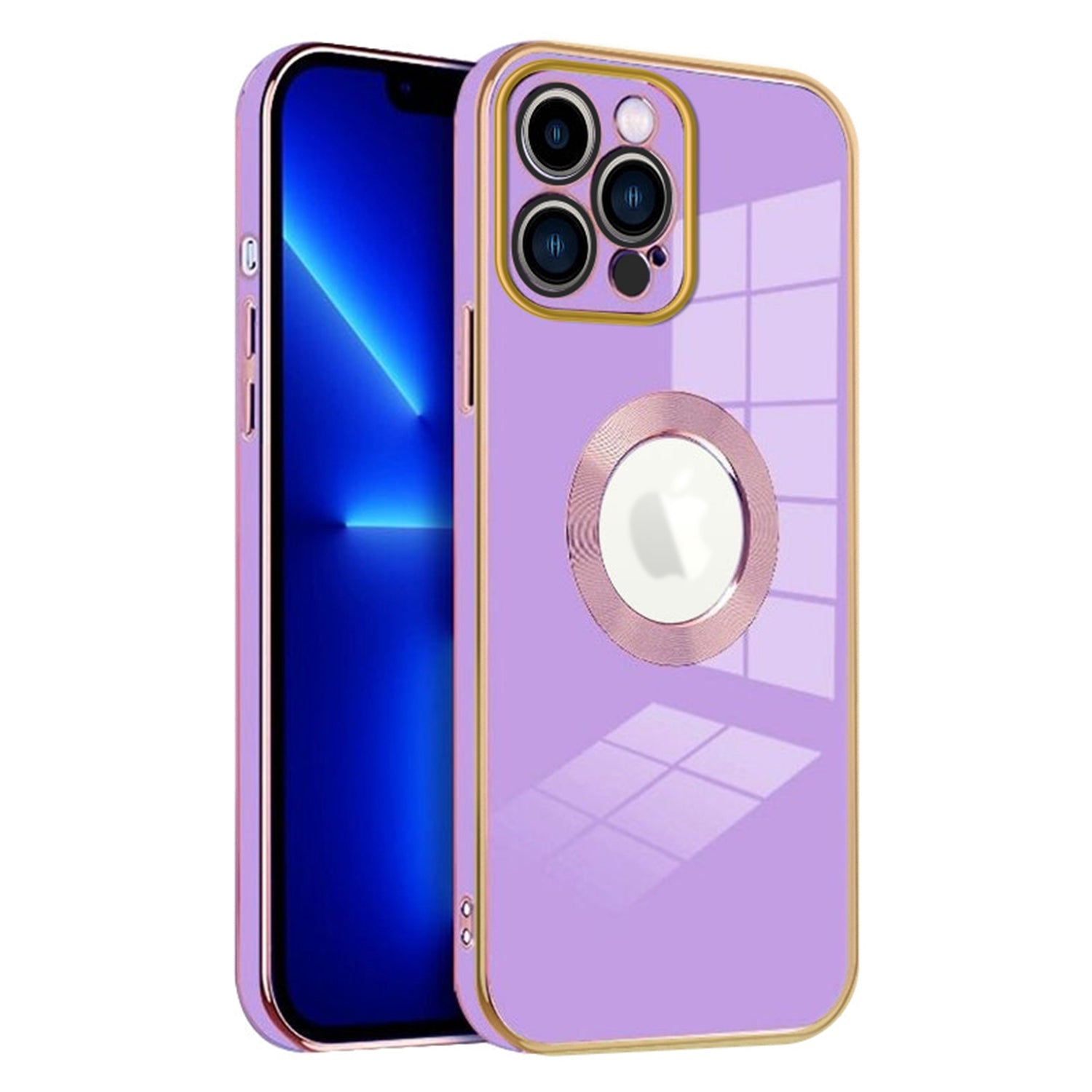 iPhone 13 Pro Max Electroplated logo hollow out color case