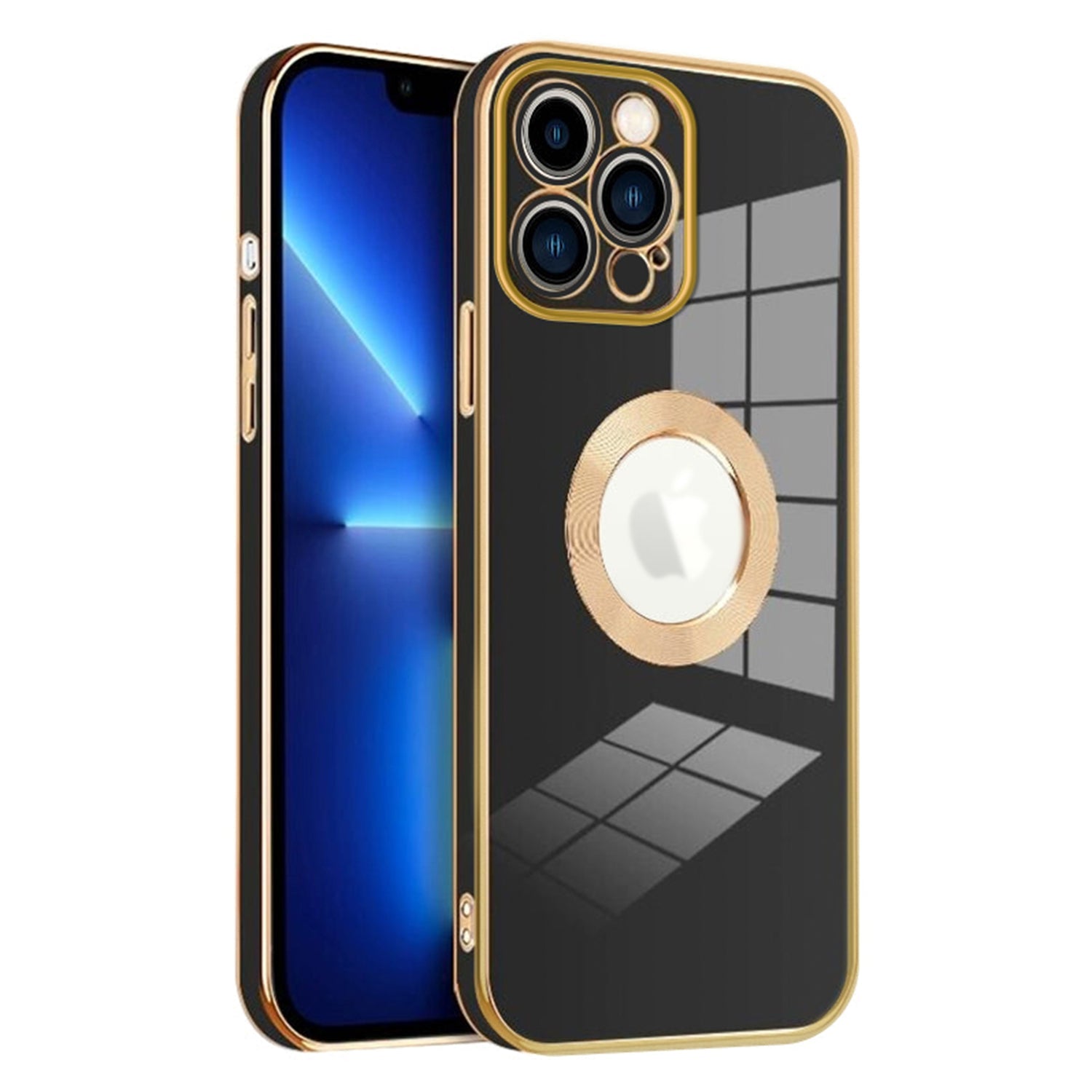 iPhone 13 Pro Max Electroplated logo hollow out color case