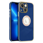 iPhone 14 Plus Electroplated logo hollow out color case