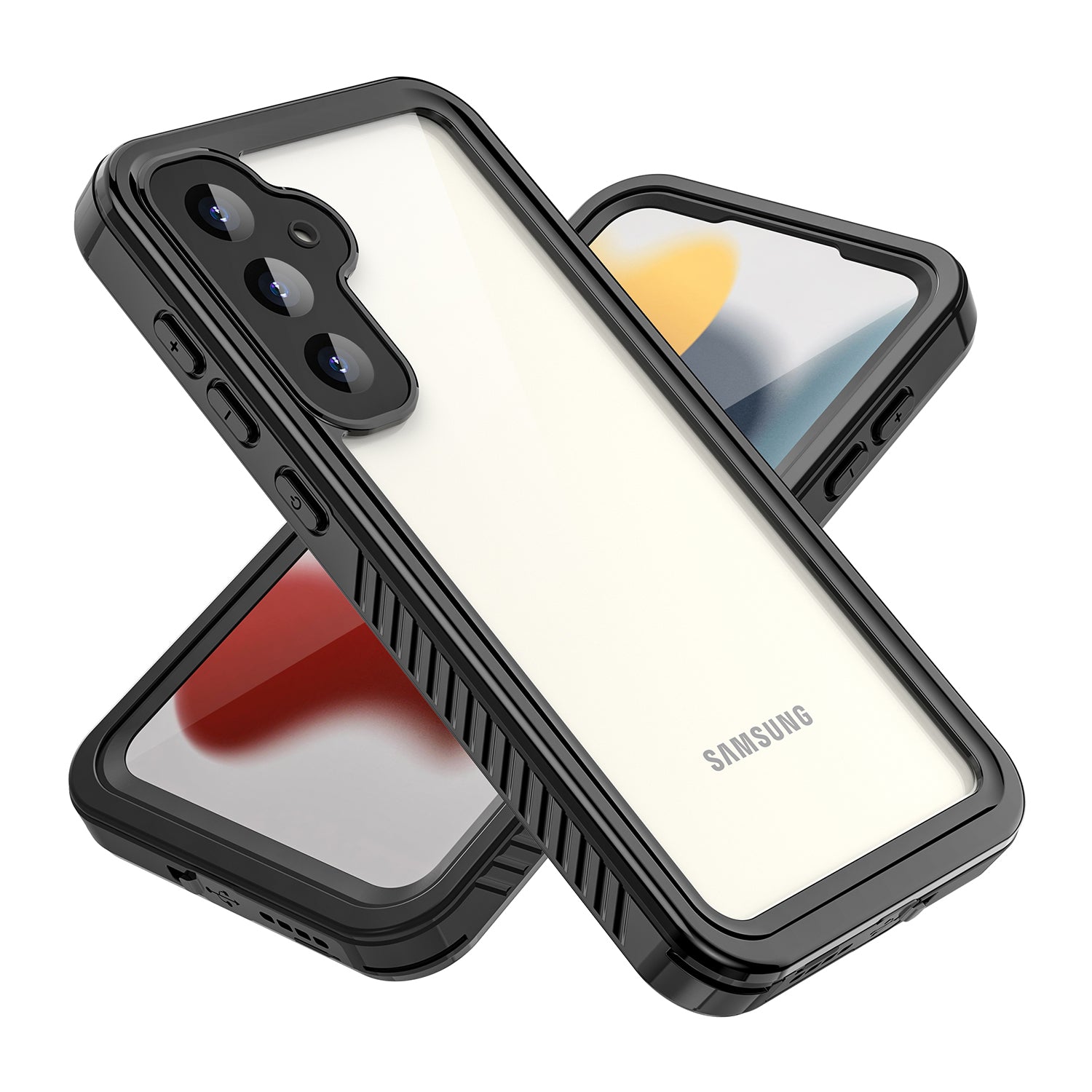 Samsung Galaxy S23 FE,360 Full Protective Waterproof Case With Built-in Screen Fingerprint Protector-Black