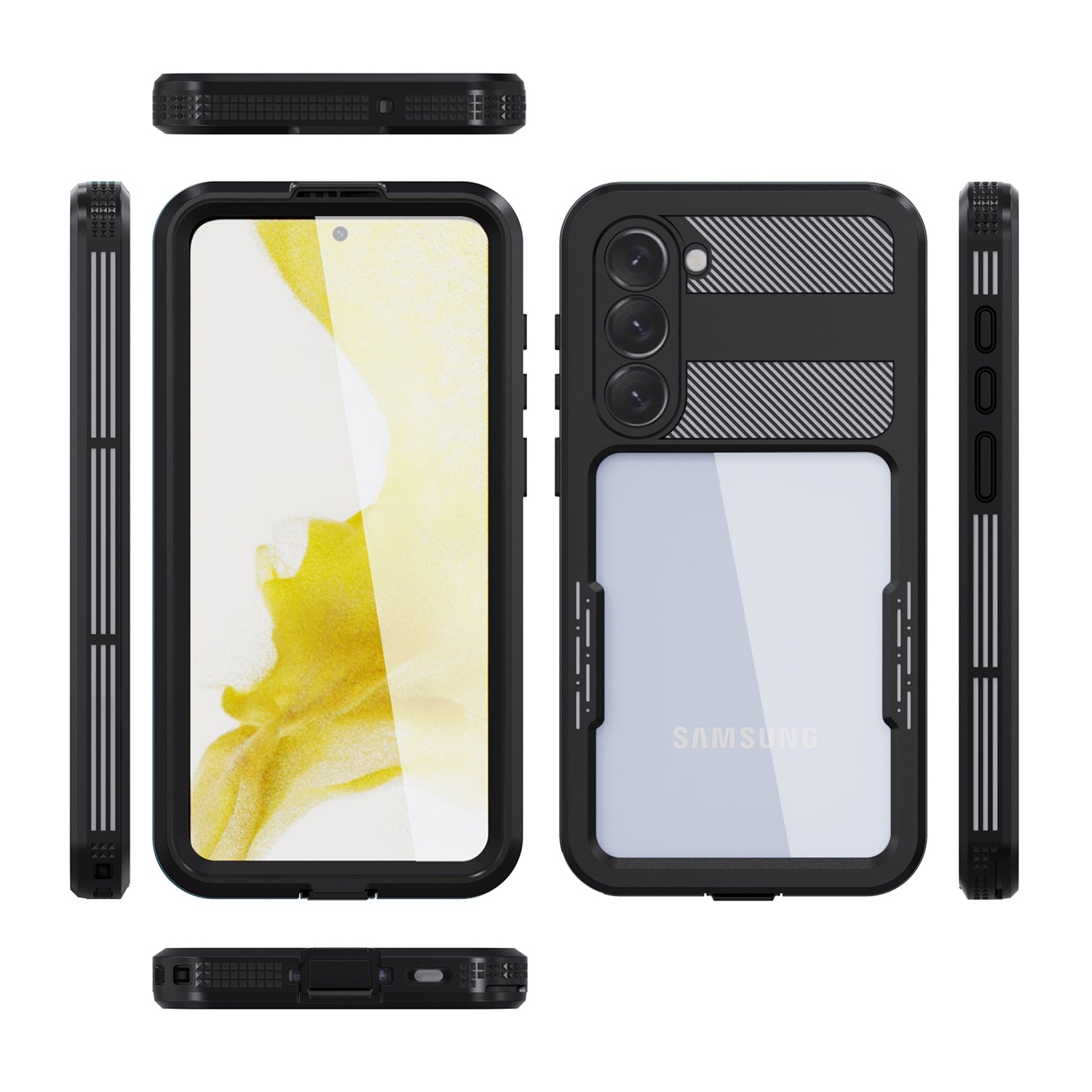 Samsung Galaxy S23 Plus 360 Full Protective Waterproof Case with Built-in Screen Fingerprint Protector