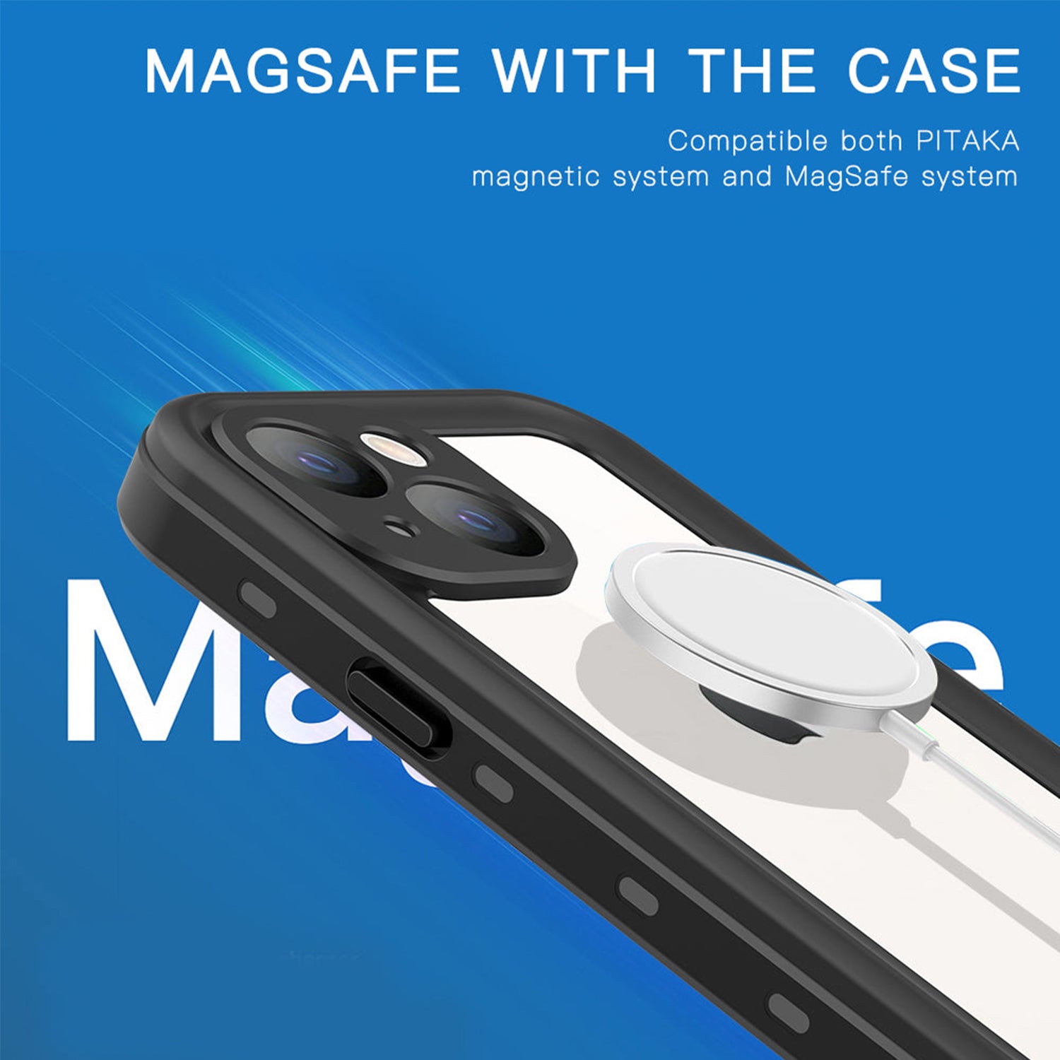 Apple iPhone 13 Mini (5.4") 360 Full Protective Waterproof Case with Built-in Screen Fingerprint Protector