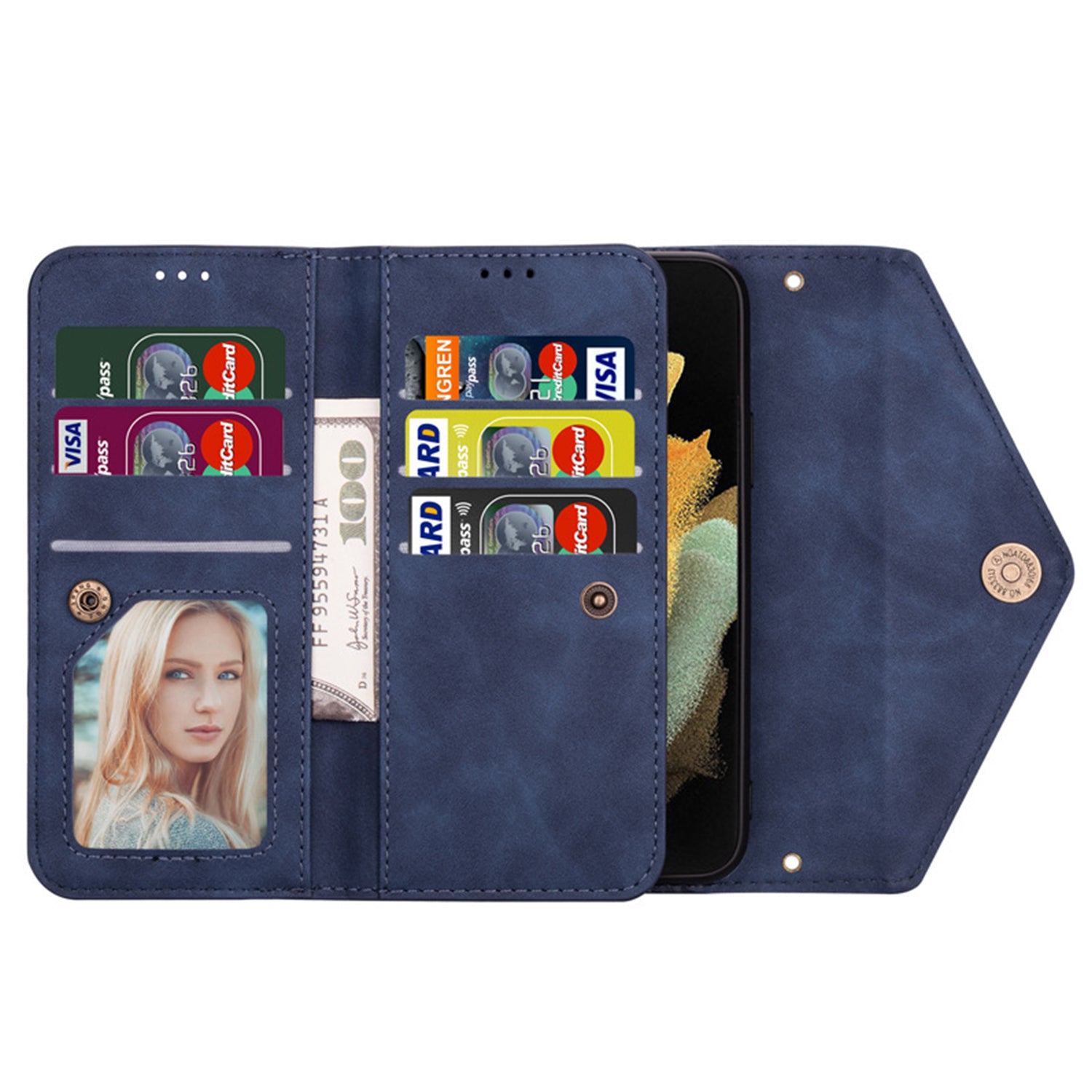 Samsung Galaxy Note 20 Ultra 2 IN 1 Leather Wallet with 7 Credit Card Slots Case