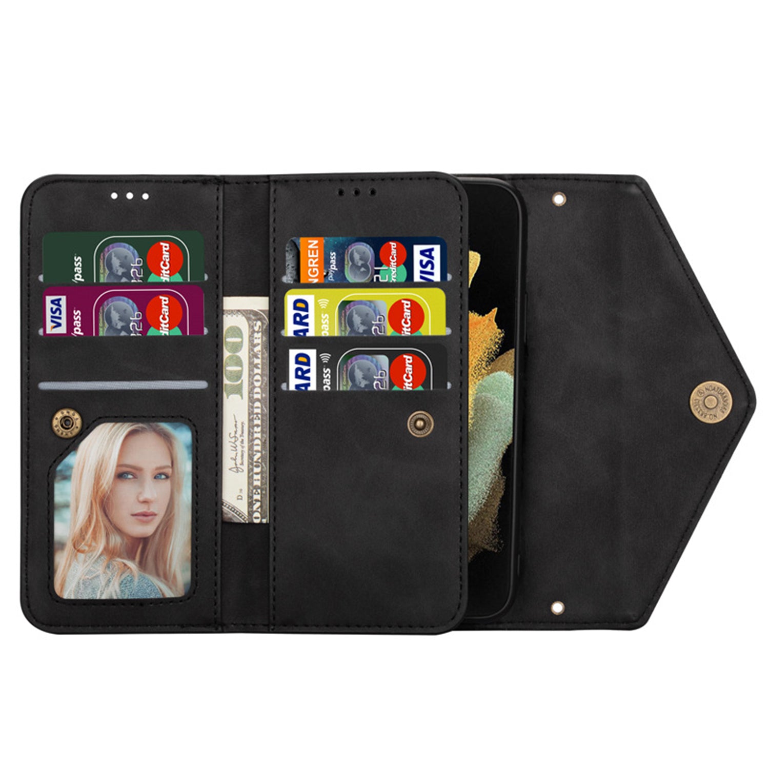 Samsung Galaxy Note 20 Ultra 2 IN 1 Leather Wallet with 7 Credit Card Slots Case