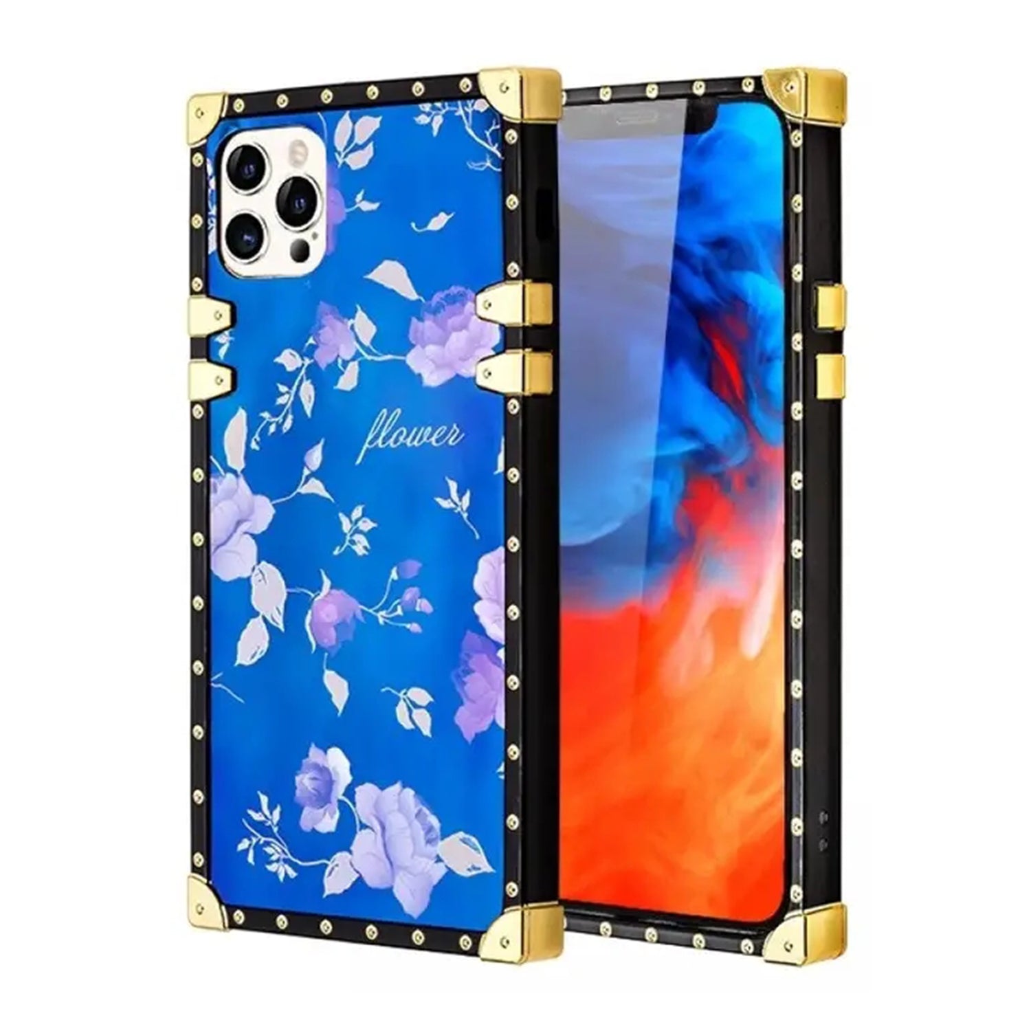 TPU Blue Light Effect Luxury Big Rose Fashion Case for iPhone 11 Pro Max (6.5")