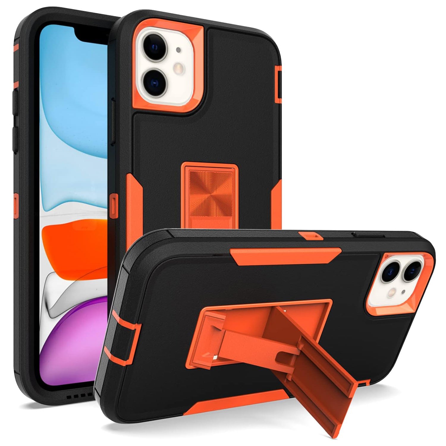 iPhone 11 (6.1’’) Kickstand fully protected heavy-duty shockproof case