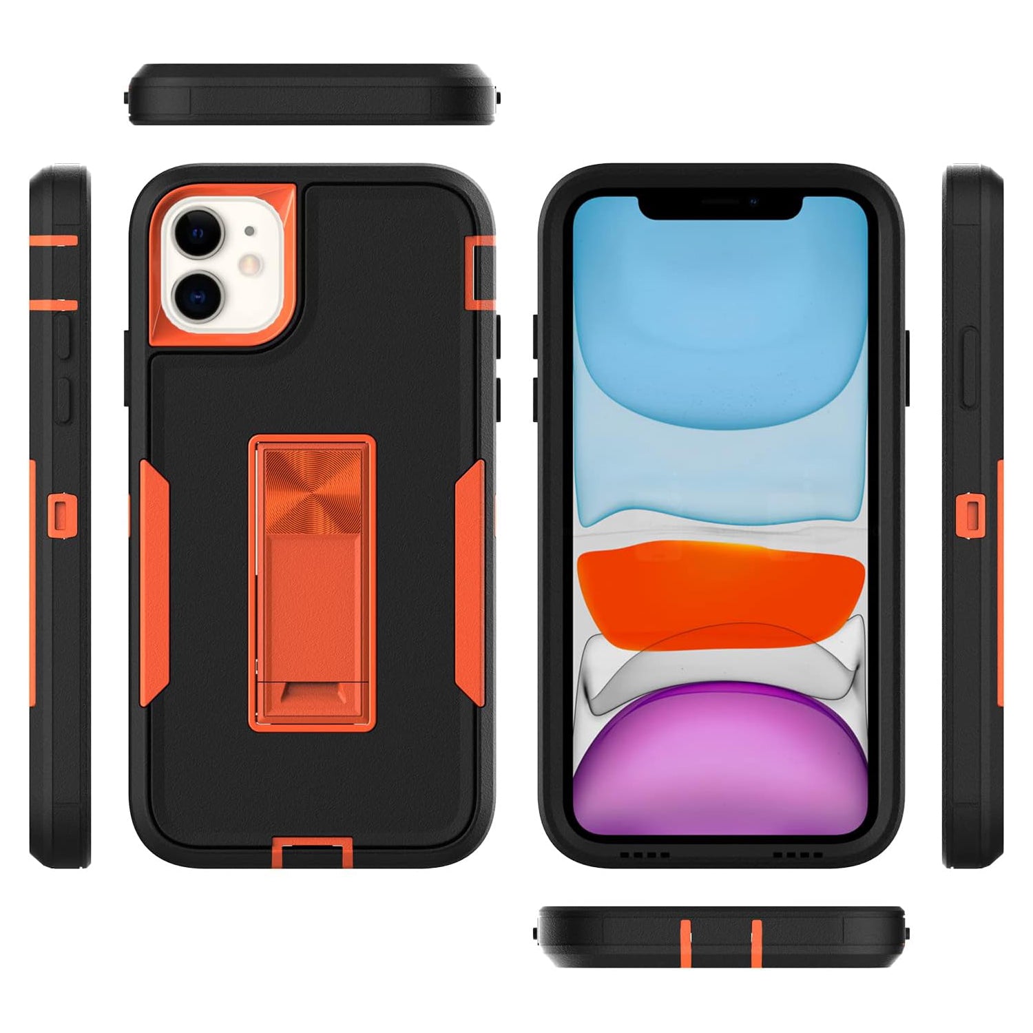 iPhone 11 (6.1’’) Kickstand fully protected heavy-duty shockproof case
