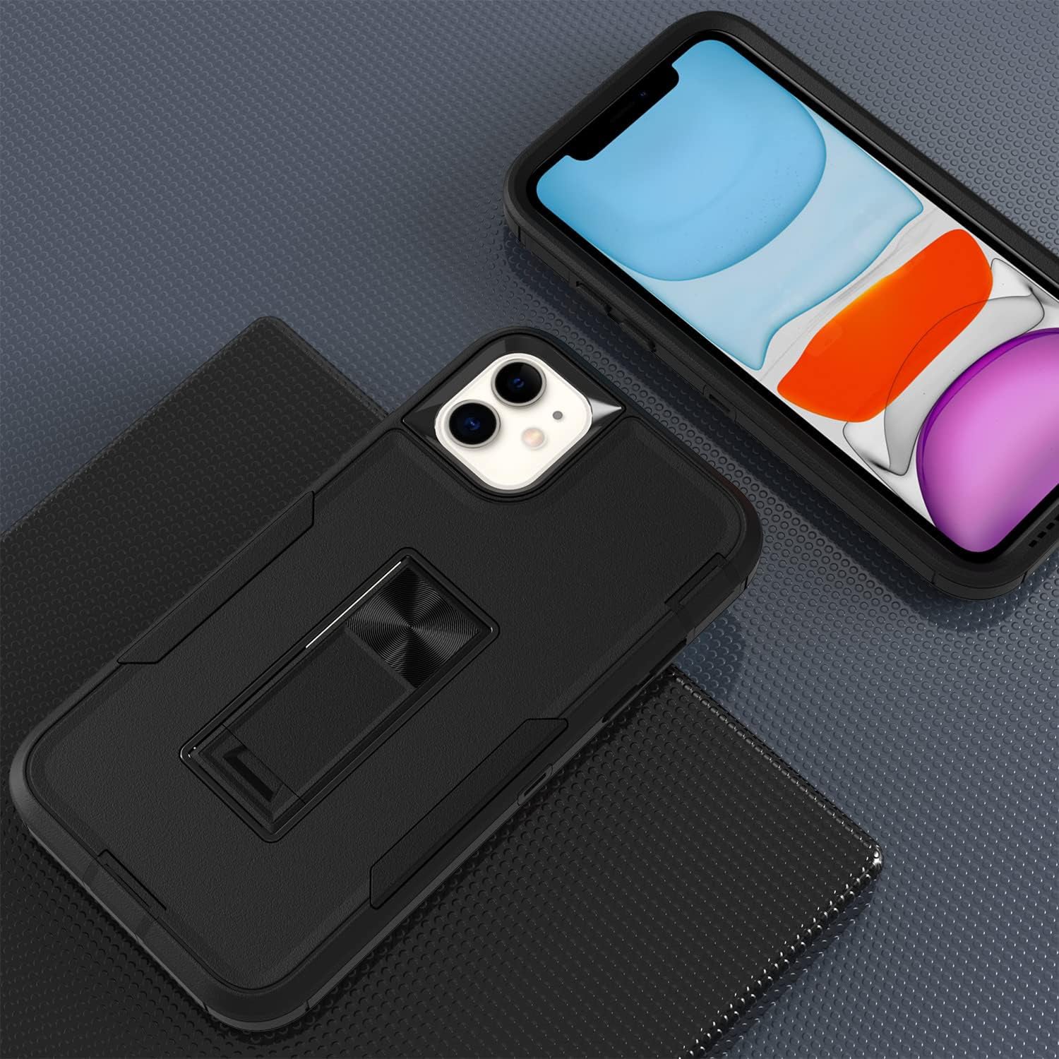 iPhone 11 (6.1’’) Kickstand fully protected heavy-duty shockproof case