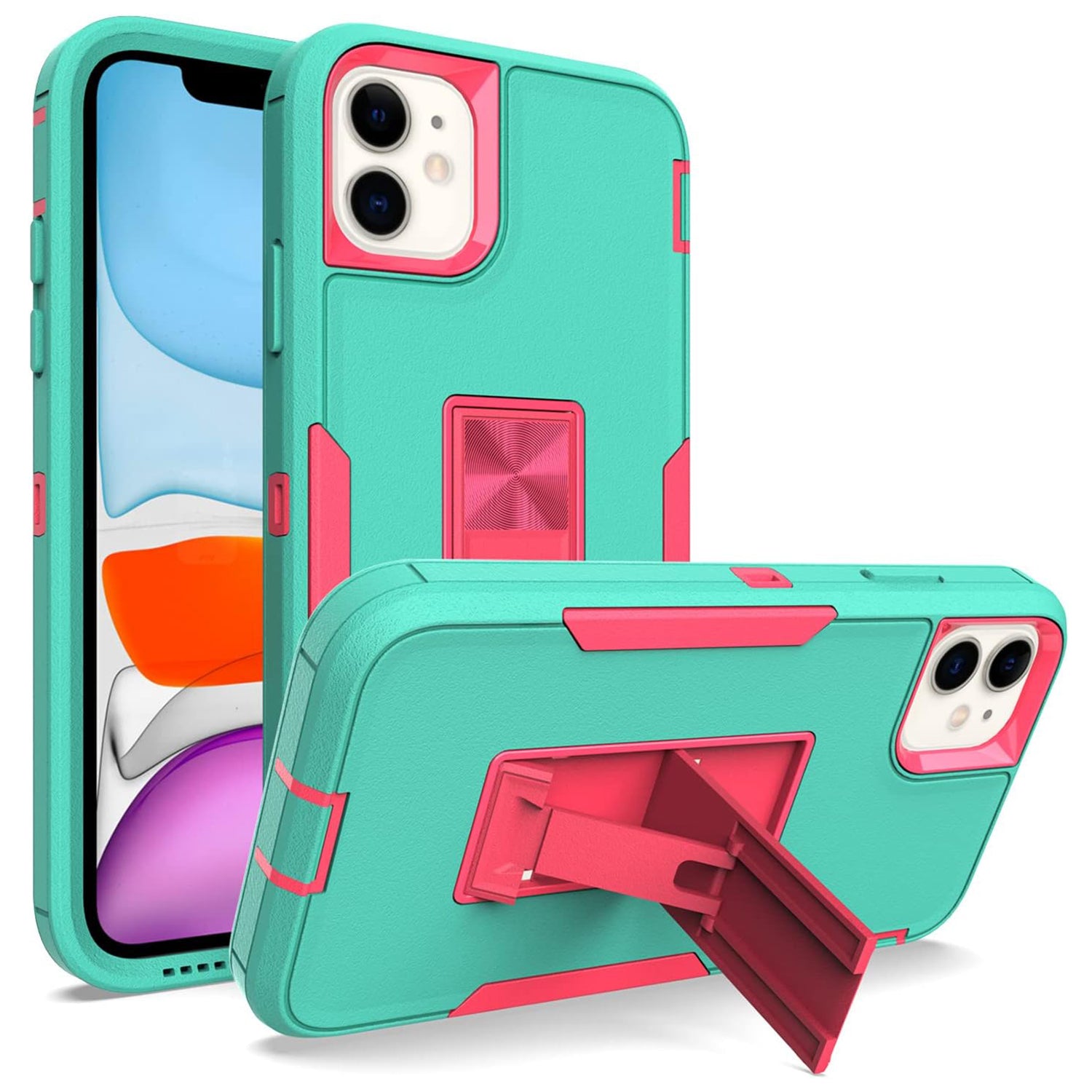 iPhone 11 (6.1’’) Kickstand fully protected heavy-duty shockproof case