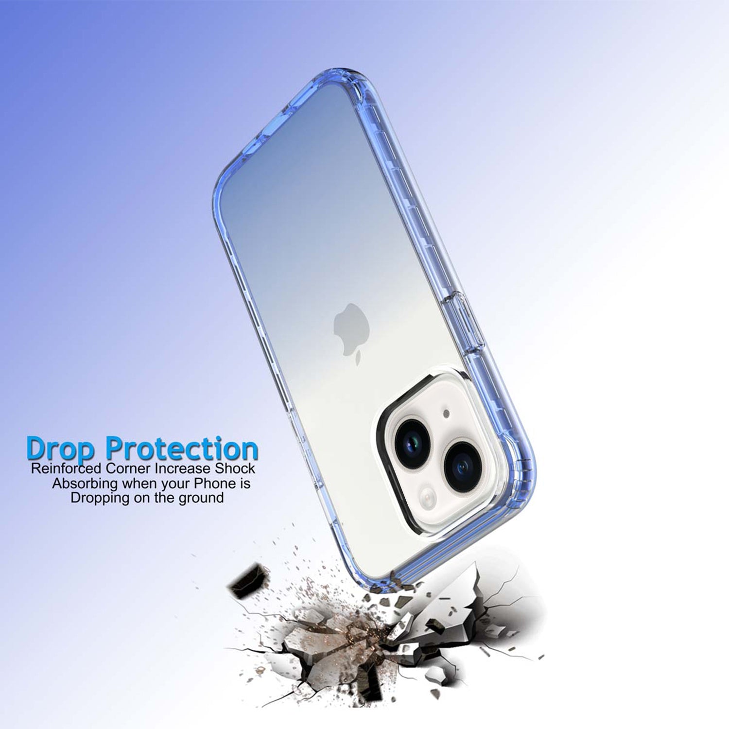 iPhone 14/13 HD gradient transparent  case