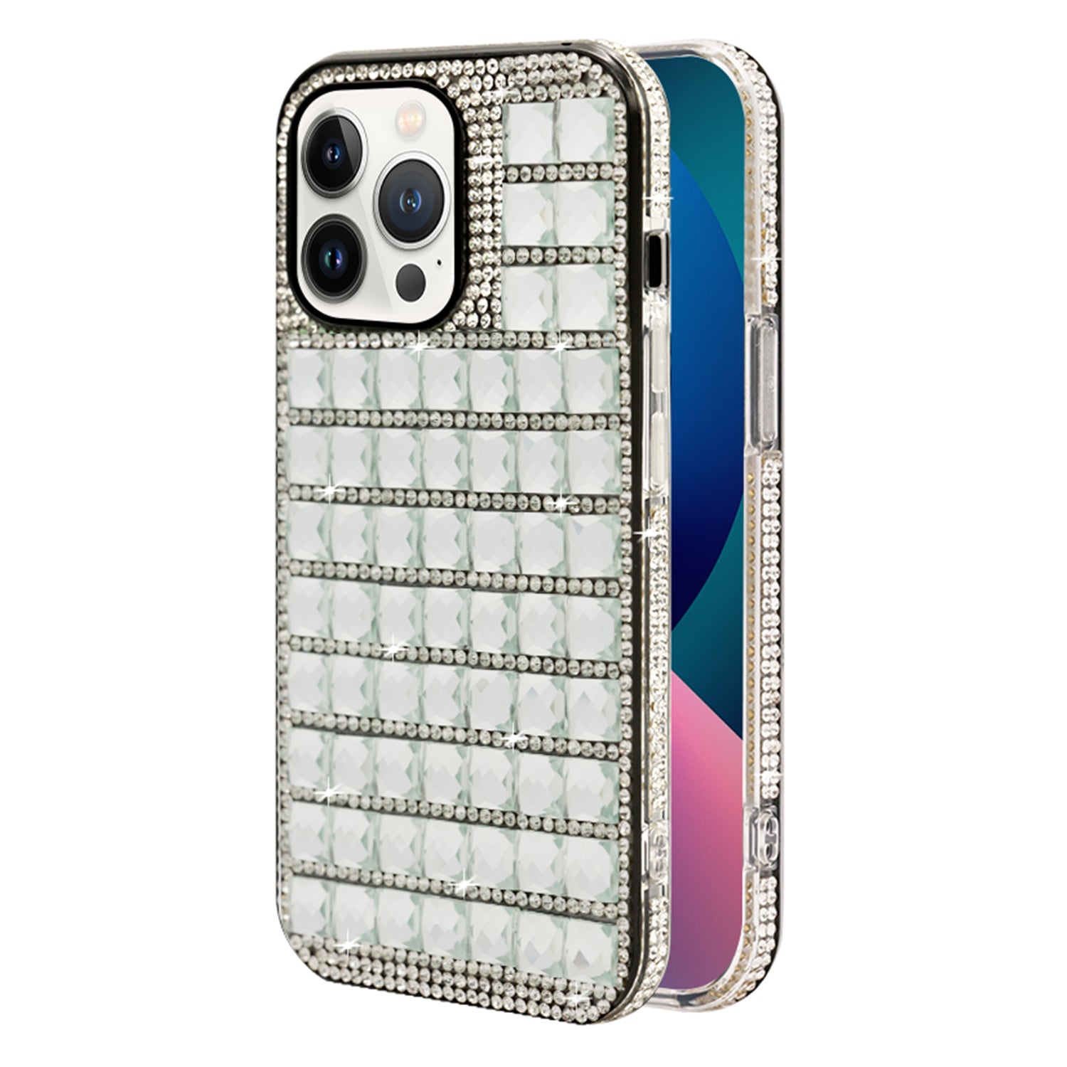 iPhone  13 Pro Max Square diamond shine case