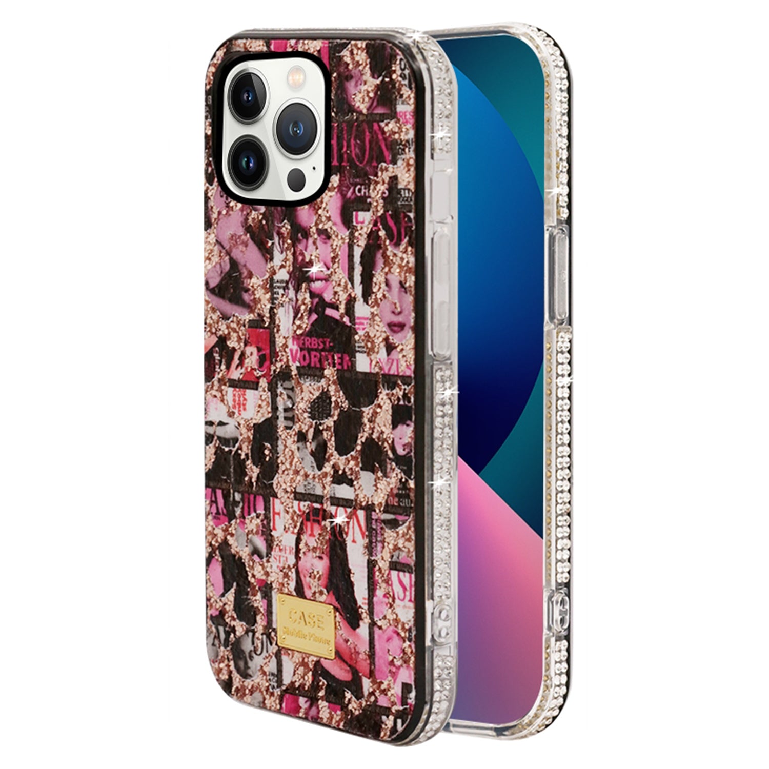 iPhone 13 Pro Max Tear the retro magazine cover and flash the case