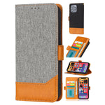 2 in 1 Canvas stitched side buckle leather case for iPhone 13 Pro Max
