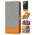 2 in 1 Canvas stitched side buckle leather case for iPhone 13 Pro Max