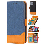 2 in 1 Canvas stitched side buckle leather case for iPhone 13 Pro Max