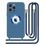 iPhone 13  Pro Max Soft silicone case fine hole logo hollowed out with adjustable hanging rope