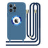 iPhone 13  Pro Max Soft silicone case fine hole logo hollowed out with adjustable hanging rope