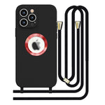 iPhone 13  Pro Max Soft silicone case fine hole logo hollowed out with adjustable hanging rope
