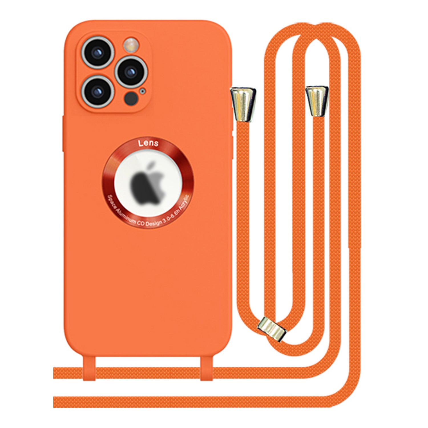 iPhone 13  Pro Max Soft silicone case fine hole logo hollowed out with adjustable hanging rope