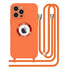 iPhone 13  Pro Max Soft silicone case fine hole logo hollowed out with adjustable hanging rope