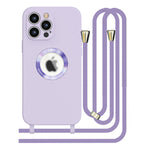 iPhone 13  Pro Max Soft silicone case fine hole logo hollowed out with adjustable hanging rope