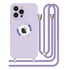iPhone 13  Pro Max Soft silicone case fine hole logo hollowed out with adjustable hanging rope