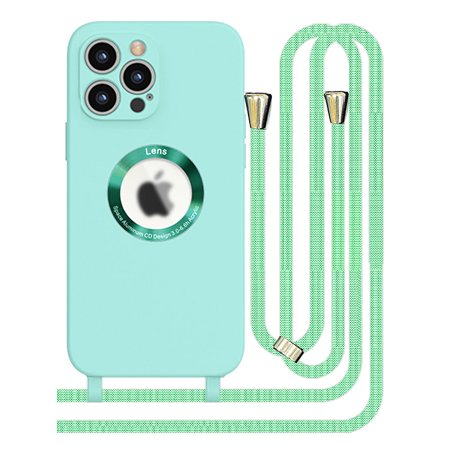 iPhone 13  Pro Max Soft silicone case fine hole logo hollowed out with adjustable hanging rope