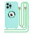 iPhone 13  Pro Max Soft silicone case fine hole logo hollowed out with adjustable hanging rope