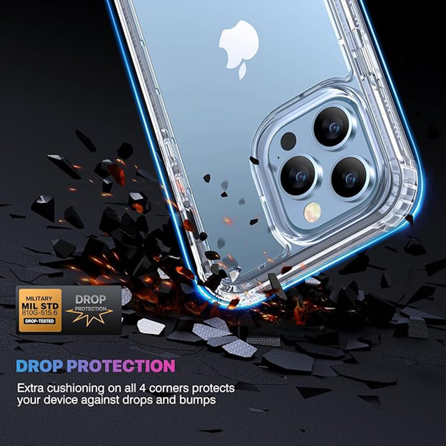 iPhone 13 Pro Max HD gradient transparent  case