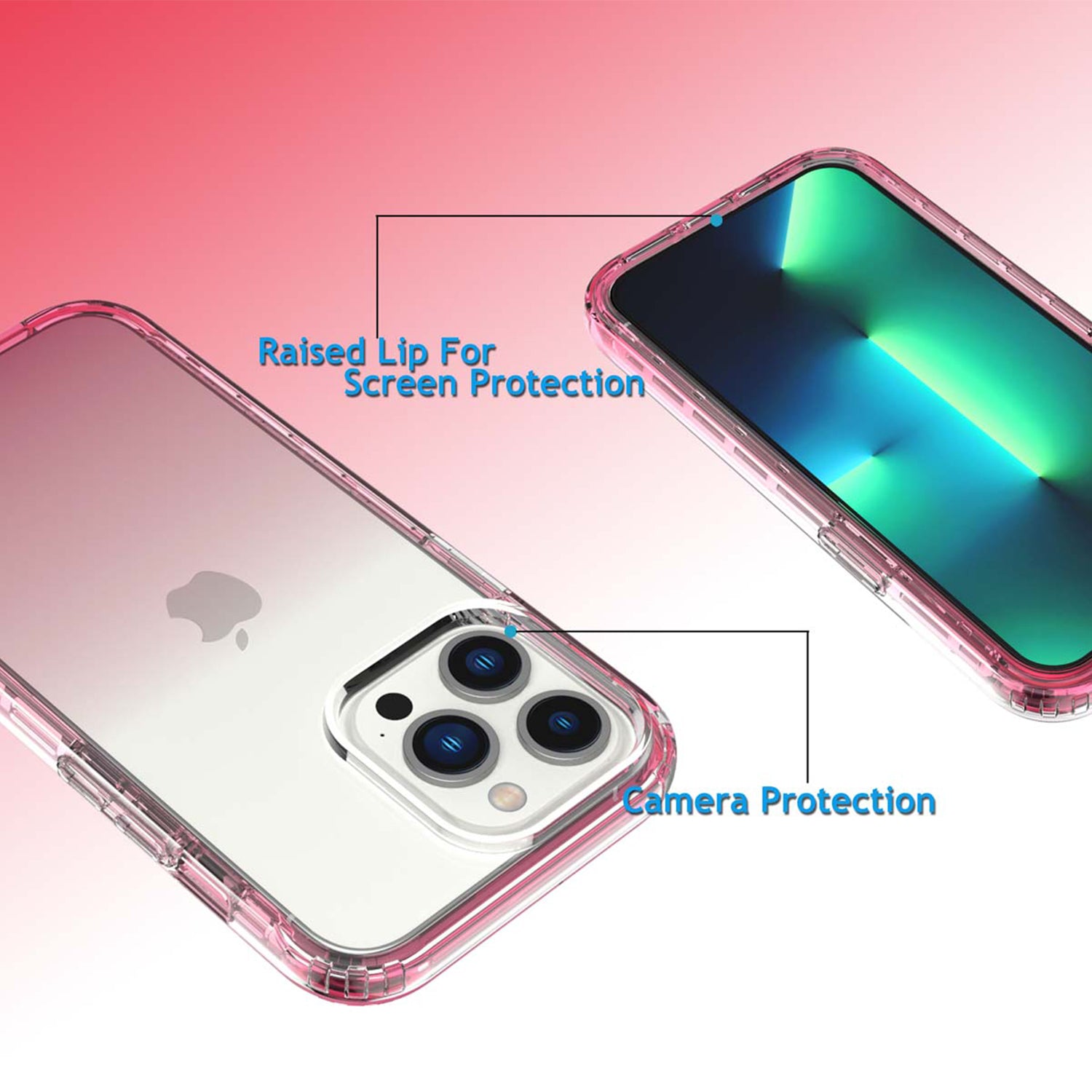 iPhone 13 Pro HD gradient transparent  case