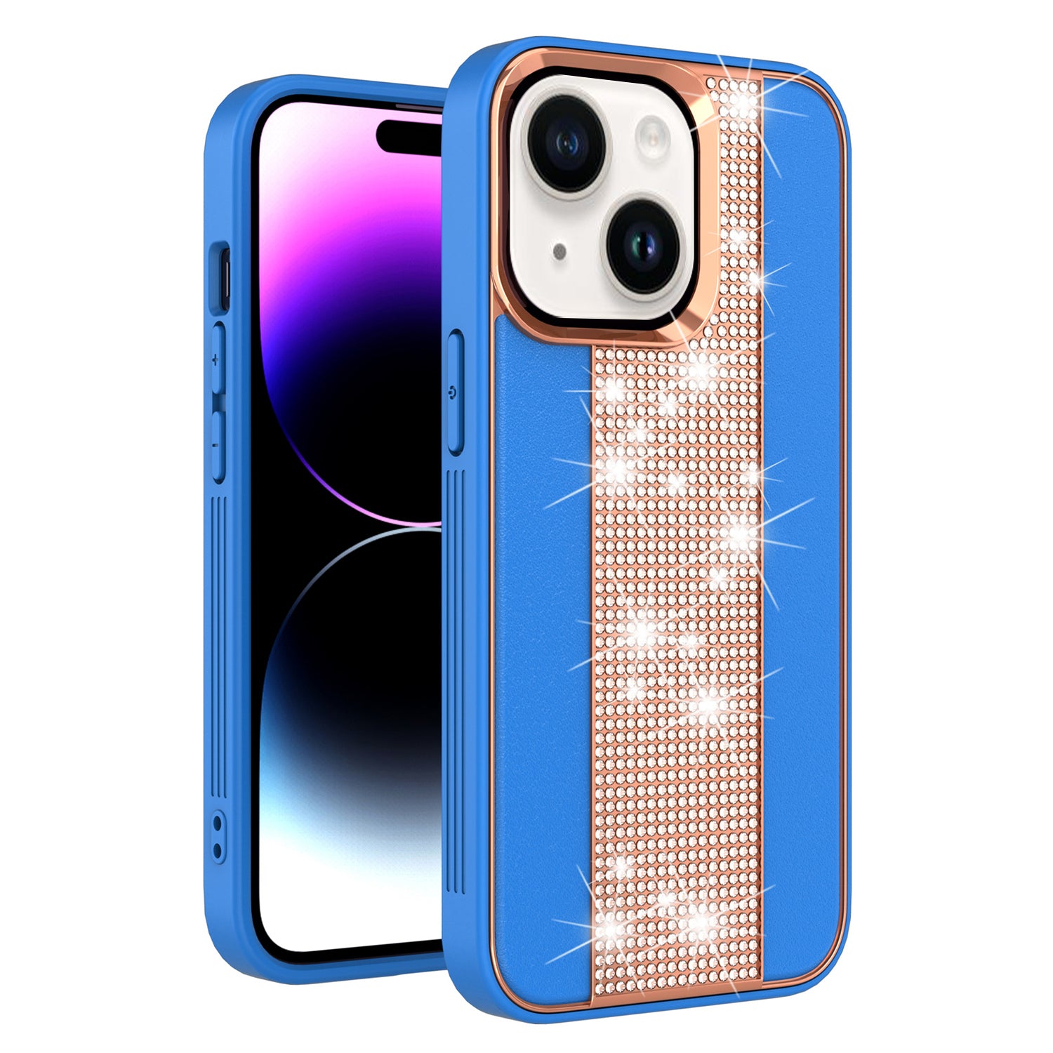 iPhone 14/13 Xiaoxiangfen Luxury Rhinestone Metal Shot Case