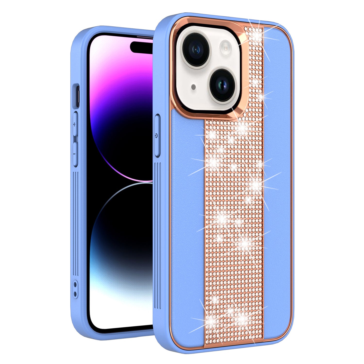 iPhone 14/13 Xiaoxiangfen Luxury Rhinestone Metal Shot Case