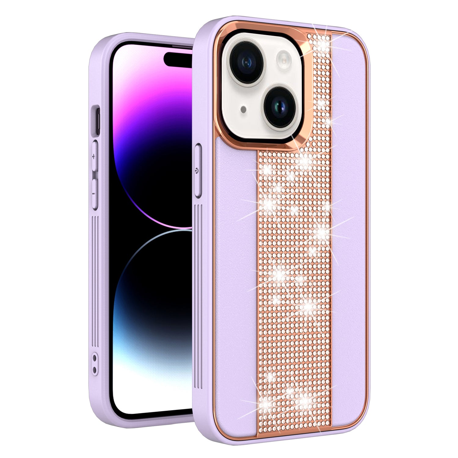 iPhone 14/13 Xiaoxiangfen Luxury Rhinestone Metal Shot Case